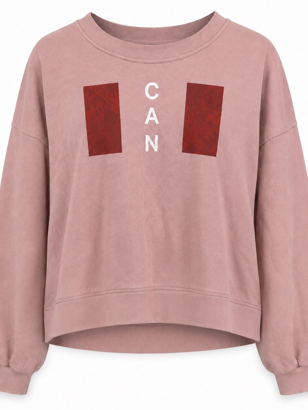 Lululemon Team Canada Perfectly Oversized Cropped Crew Pink Blossom CAN
